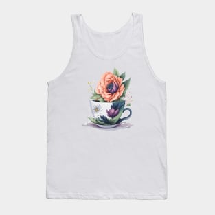 Flower in a Tea Cup Tank Top